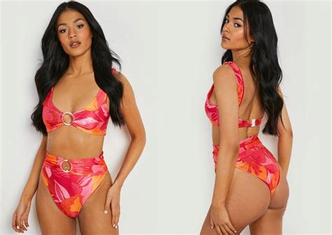 BOOHOO TALL WZORZYSTY KOMPLET BIKINI XXL 13101242622 Oficjalne Archiwum Allegro