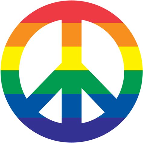 Rainbow Peace Sign 4 Inch Magnet