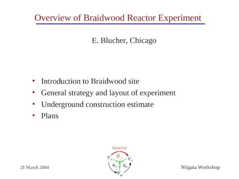 Ppt Overview Of Braidwood Reactor Experiment Dokumen Tips