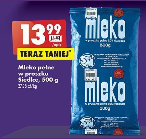 Mleko W Proszku Aciate Biedronka Cena Promocje Krainaoszczedzania Pl