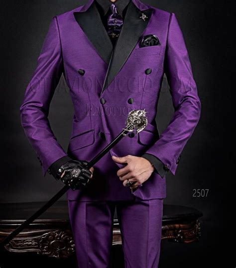 Silver And Black Prom Suit Black Prom Suits Black Suit Men Purple