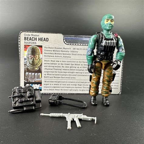 1986 Hasbro GI Joe Beachhead With Filecard 93FFF