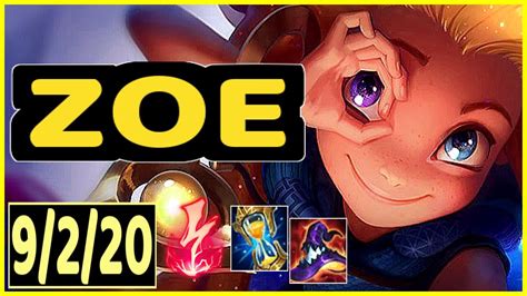 ZOE 9 2 20 KDA GAMEPLAY EUW Ranked DIAMOND YouTube