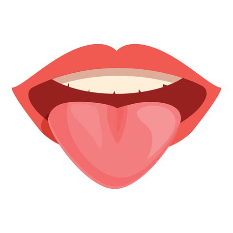 Tongue smile woman icon cartoon vector. Sexy red lips 41277830 Vector ...