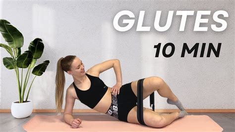 10 Min Glutes Resistance Band Home Workout Youtube