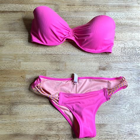 Victorias Secrets Piece Strapless Bikini Bathing Su Gem