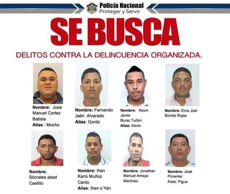 Policía Nacional Busca A 14 Personas Por Vínculos Al Crimen Organizado Y Homicidios