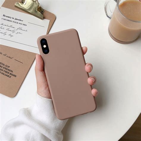 Light Brown Phone Case For Iphone 11 Xr 12 Pro Max 7 Plus 8 Etsy