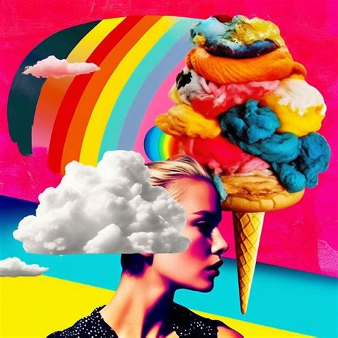 Premium Ai Image A Woman With A Head Full Of Different Things On It