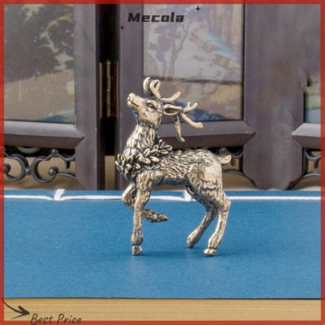 [mecola] Flash Sale 1 Pcs Sika Deer Statue Miniature Sculpture Handmade