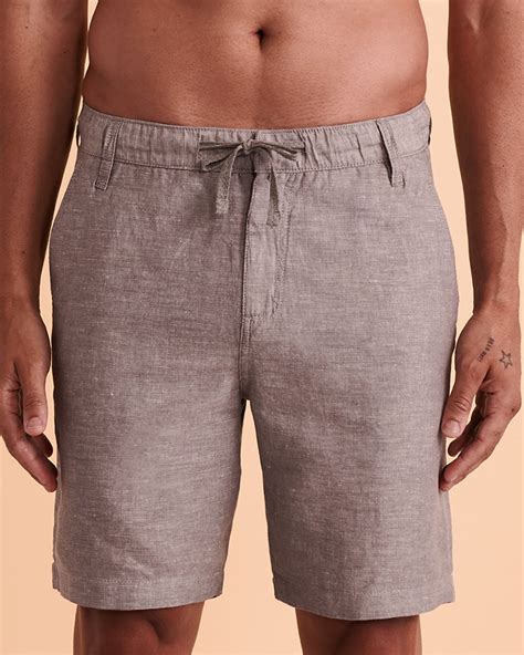 PUBLIC BEACH LINEN Bermuda Shorts Grey Bikini Village