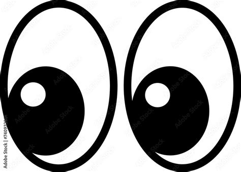 Cartoon Eyes Icon On Transparent Background, eye emoji, searching eye ...