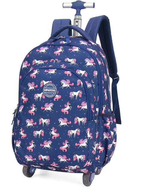 Mochila C Roda Up4you Unicornio Azul Mc51277up Az Luxcel Mochilas