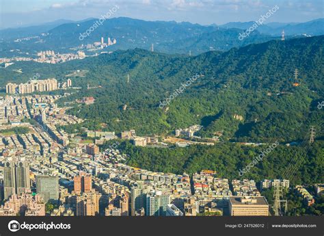 beautiful architecture building taipei city skyline taiwan stock photo