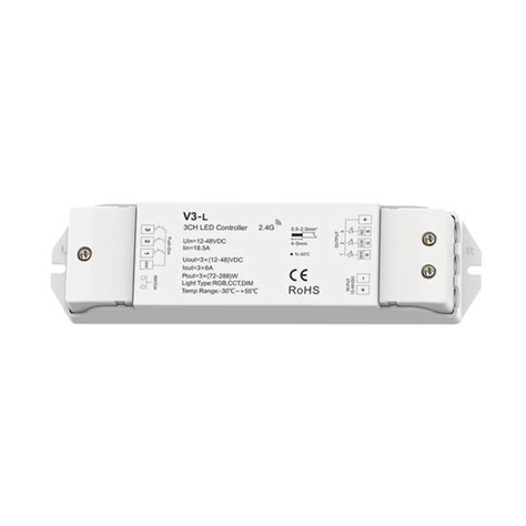 Controlador RGB CCT Monocolor 12 48V DC 18A 6A Canal RF 2 4G