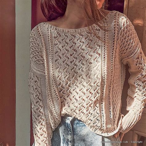 Neuheiten Langarm Strickpullover Leger Mit Cut Outs In Beige