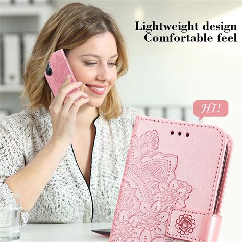 For Infinix Hot 20 4G 7 Petal Flowers Embossing Leather Phone Case