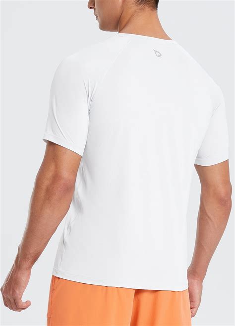 Baleaf Men S White Tee Shirts Quick Dry Short Sleeve Tops Upf