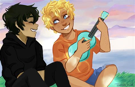 Sunflowers And Lesbians In 2021 Solangelo Percy Jackson Fan Art Percy