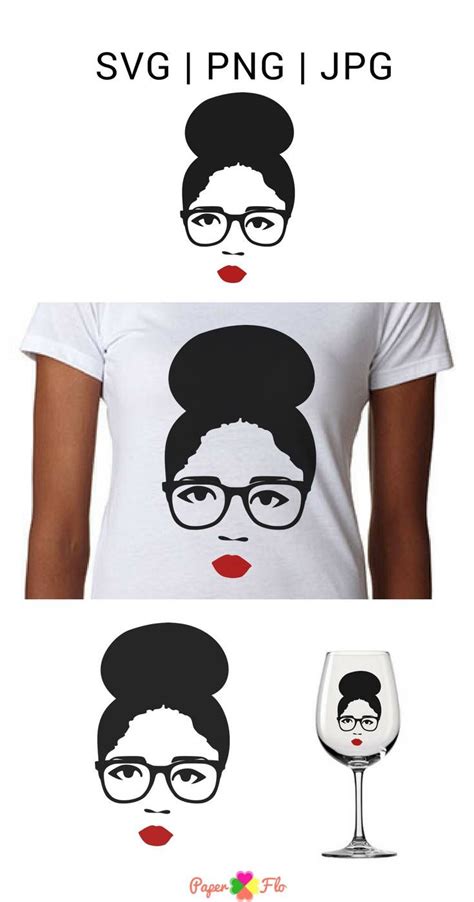 Bun Svg Svg Face For Cricut Red Lips Face Svg Black Girl Svg Etsy Artofit