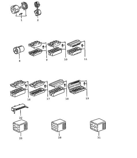 Porsche 944 2 1985 1988 Connector Housing 12 Pole Cut Off
