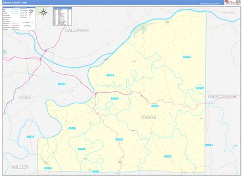 Wall Maps of Osage County Missouri - marketmaps.com