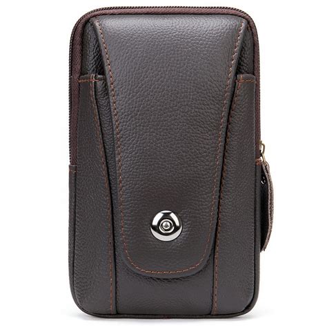 Барсетка на ремень брюк кожаная Vintage 20351 Коричневая - buy at a ...