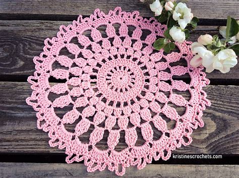 Ravelry Floral Petals Doily Pattern By Kristines Crochets