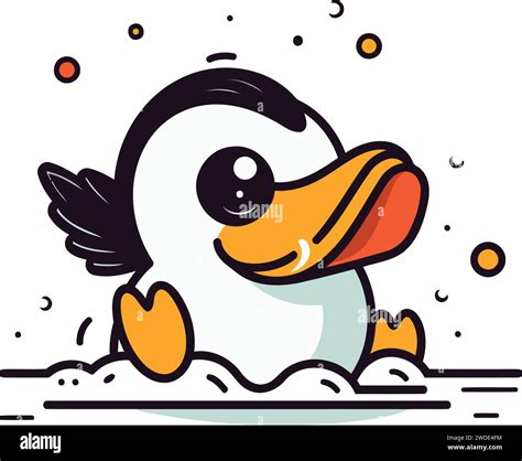 Cute cartoon penguin. Vector illustration of a cute penguin Stock Vector Image & Art - Alamy