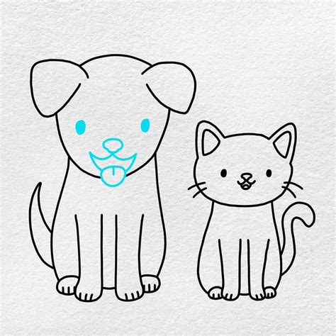 drawing of dogs and cats 6