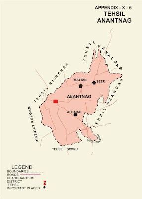 jammu kashmir stark realities map showing  boundaries  tehsil