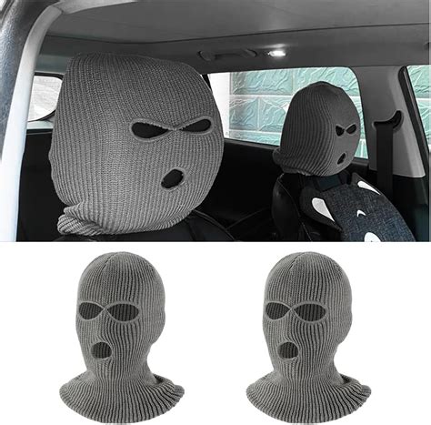 amazoncom povtii  pcs car headrest cover funny face mask auto front