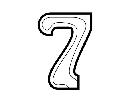 colorful number  drawing coloring page