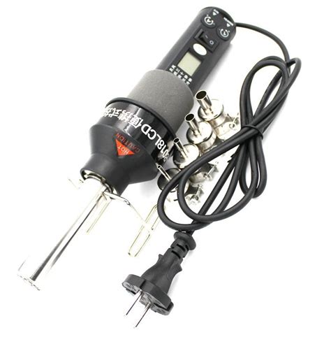 Heat Gun W Lcd Display Temperature Adjustable Soldering Rework Station Hot Air Gun For