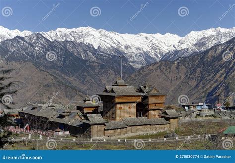 Himalayan Traditional Wooden Hindu Temple Of Bhima Kali Goddess In