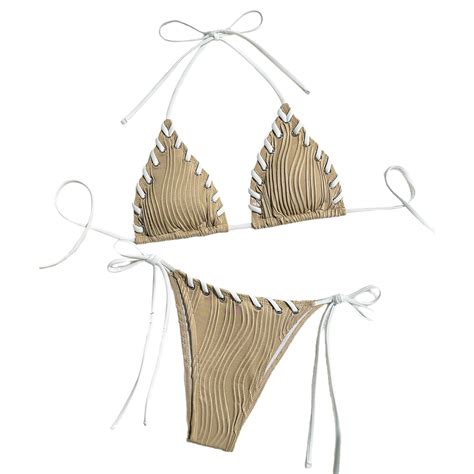 MSJUHEG Bikini Sets For Women Thong Bikini Sets For Women Thong String 2 Piece Bikini Set 2