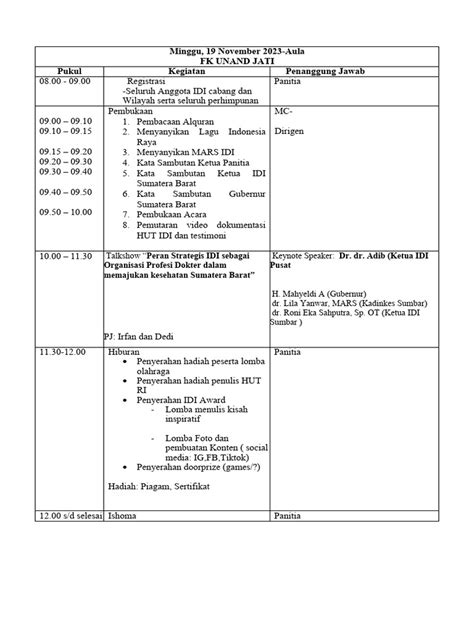 Rundown Acara Puncak Terbaru Pdf