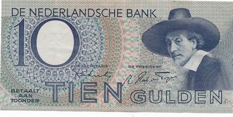 Niederlande 10 Gulden 1943 Geldschein Banknote Netherlands Tien Gulden