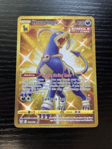 Pok Mon Tcg Houndoom Sword Shield Battle Styles Holo Secret