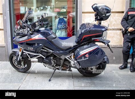 Milan Italy 08 02 2023 Carabinieri Motorcycle Police Military