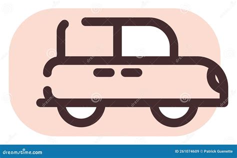 Pink Old Car Icon Stock Vector Illustration Of Graphic 261074609