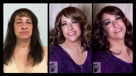 Before And After Over 40 Mature Woman Makeup Makeover With Two Clip In Synthetic Hair Toppers