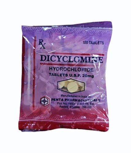 Dicyclomine Hydrochloride 20mg Tablets at ₹ 200/box | Pharmaceutical