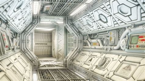 Galactus Iv Spaceship Interior Sci Fi Environment Scifi Interior