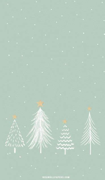 White Christmas Tree Sage Green Background Idea Wallpapers Iphone