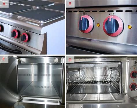 Commercial Restaurant Kitchen Equipment Electric Range Cooker With Hot Plate And Oven View