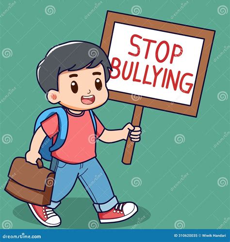 Stop Bullying Banner Concept Vector Illustration Stock Illustration