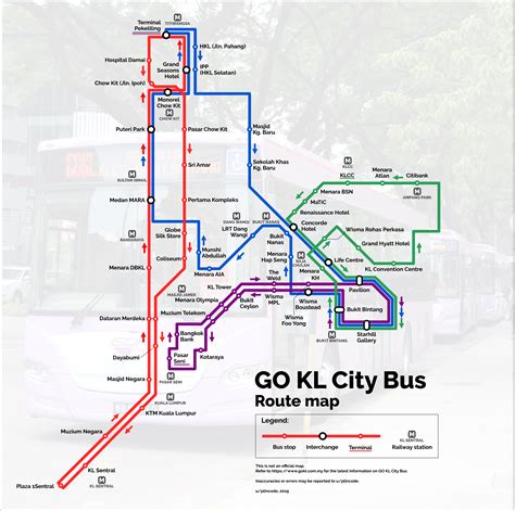 GO KL City Bus Route Map R Malaysia