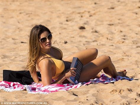 Home And Away Star Ada Nicodemou 41 Sizzles In Canary Yellow Bikini At Palm Beach Daily Mail