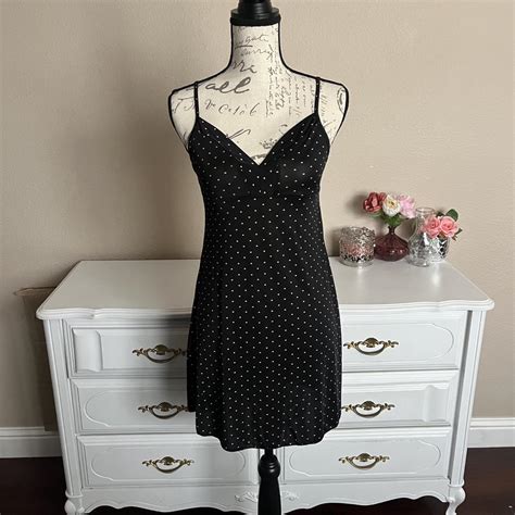 POLK A DOT LINGERIE MINI DRESS Soft Like Depop